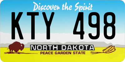 ND license plate KTY498