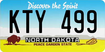 ND license plate KTY499