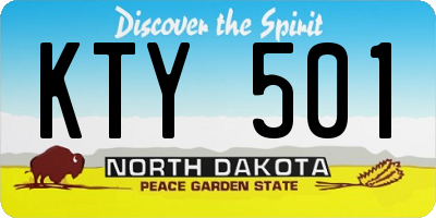 ND license plate KTY501