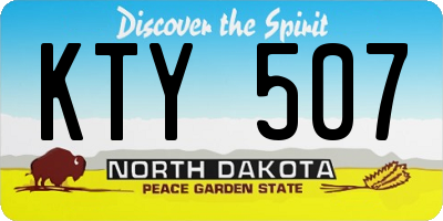 ND license plate KTY507