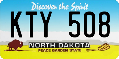ND license plate KTY508