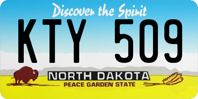 ND license plate KTY509
