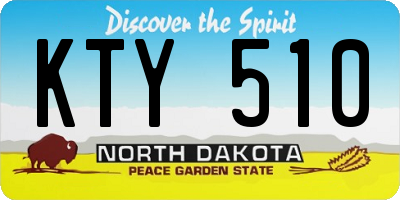 ND license plate KTY510
