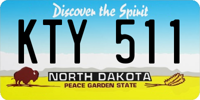 ND license plate KTY511