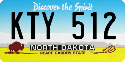 ND license plate KTY512