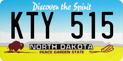 ND license plate KTY515