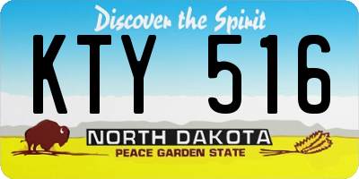 ND license plate KTY516