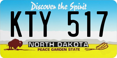 ND license plate KTY517