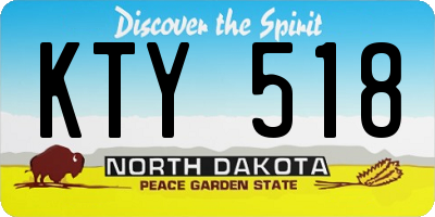 ND license plate KTY518