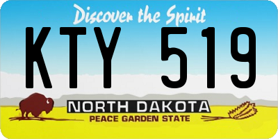 ND license plate KTY519