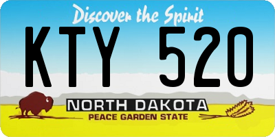 ND license plate KTY520