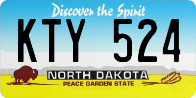 ND license plate KTY524