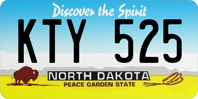 ND license plate KTY525