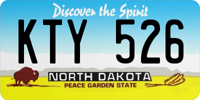 ND license plate KTY526