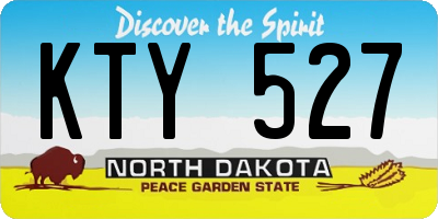 ND license plate KTY527