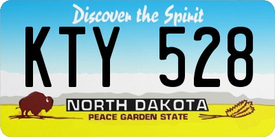 ND license plate KTY528