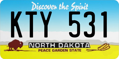 ND license plate KTY531