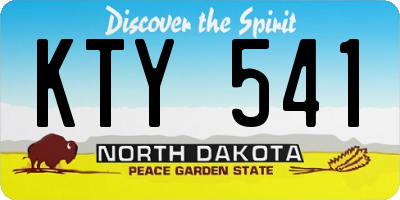 ND license plate KTY541
