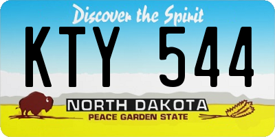 ND license plate KTY544