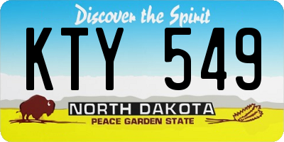 ND license plate KTY549