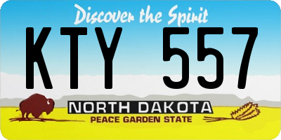 ND license plate KTY557