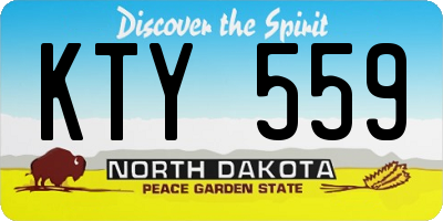 ND license plate KTY559