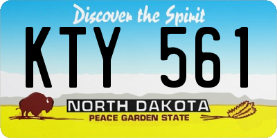 ND license plate KTY561