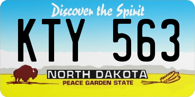 ND license plate KTY563