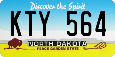 ND license plate KTY564