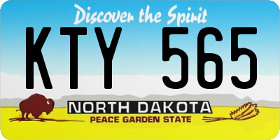 ND license plate KTY565