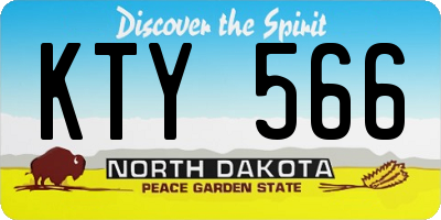 ND license plate KTY566