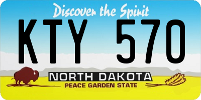 ND license plate KTY570
