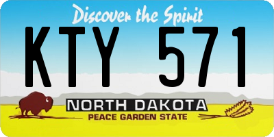 ND license plate KTY571