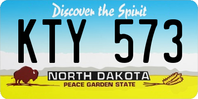 ND license plate KTY573