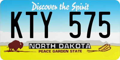 ND license plate KTY575