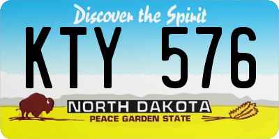 ND license plate KTY576