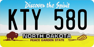 ND license plate KTY580