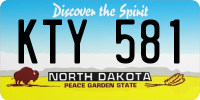 ND license plate KTY581