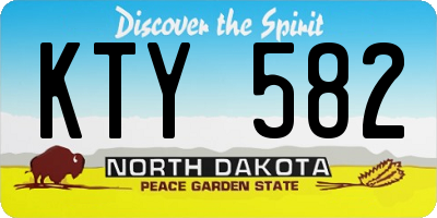 ND license plate KTY582