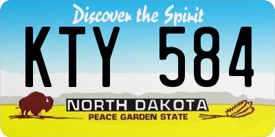 ND license plate KTY584