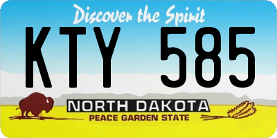 ND license plate KTY585