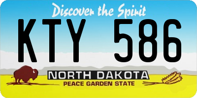 ND license plate KTY586