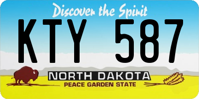 ND license plate KTY587