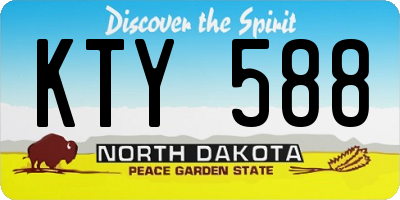 ND license plate KTY588