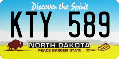 ND license plate KTY589