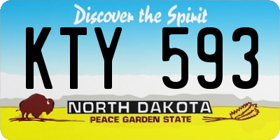 ND license plate KTY593