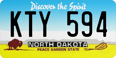 ND license plate KTY594