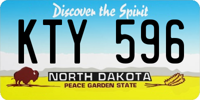 ND license plate KTY596
