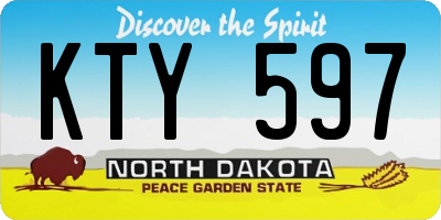 ND license plate KTY597