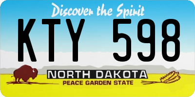 ND license plate KTY598